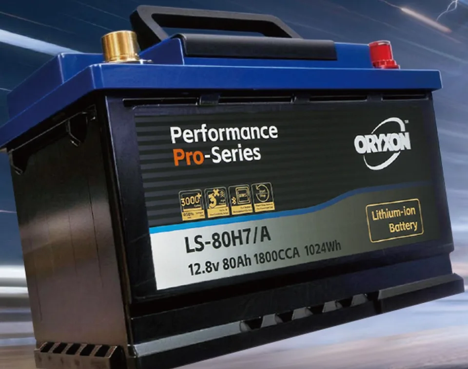 ORYXON Performance Pro-Series LS-80H7/A lithium-ion car battery, 12.8V 80Ah 1800CCA